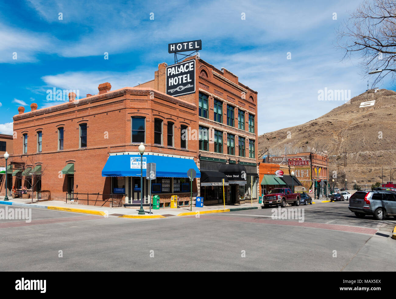 Palace Hotel; Distretto Storico Nazionale; negozi nel centro cittadino di Salida; Colorado; USA Foto Stock
