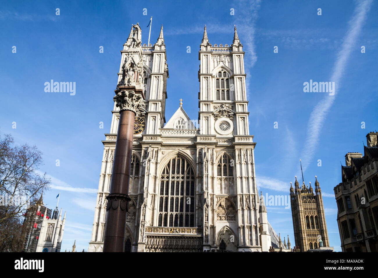 L'Abbazia di Westminster, vista dall'alto, Londra attrazione turistica, REGNO UNITO Foto Stock
