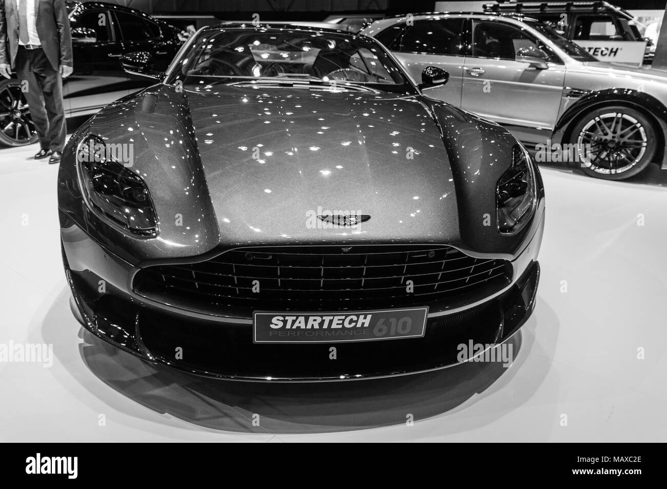 Svizzera, marzo 2018 - magnifiche auto e ipercar in mostra al Salone di Ginevra Foto Stock