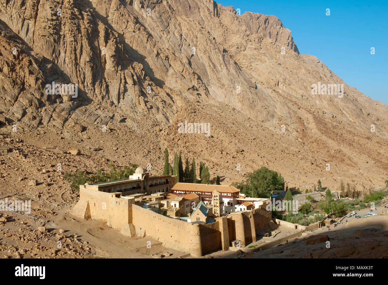 Aegypten ha, il Sinai Katharinenkloster am Fusse des Gebel Musa (Mosesberg) Foto Stock