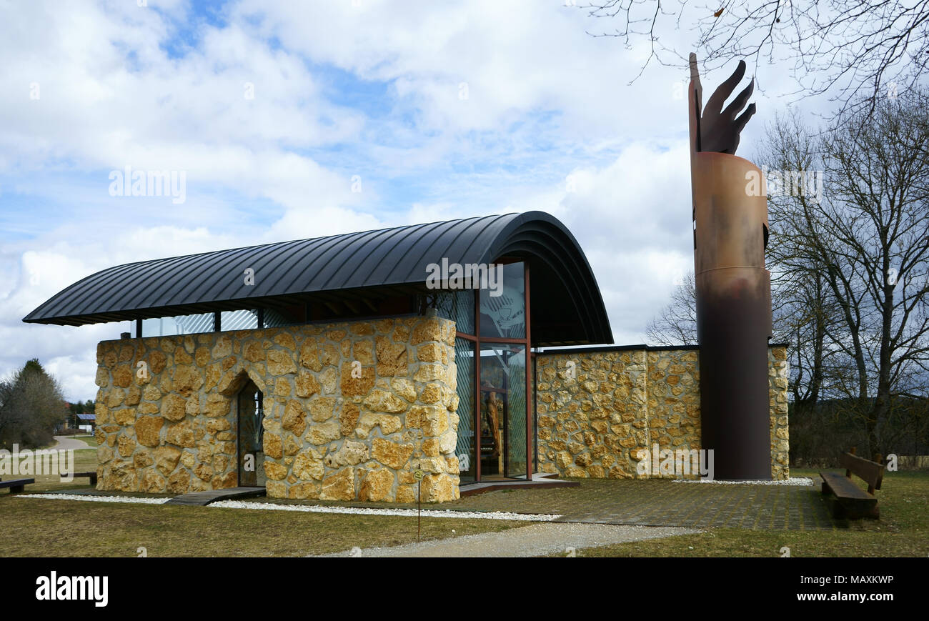 Cappella di Maria Signora dell Europa, Heuberg, Bärenthal-Gnadenweiler, Baden-Württemberg, Germania Foto Stock