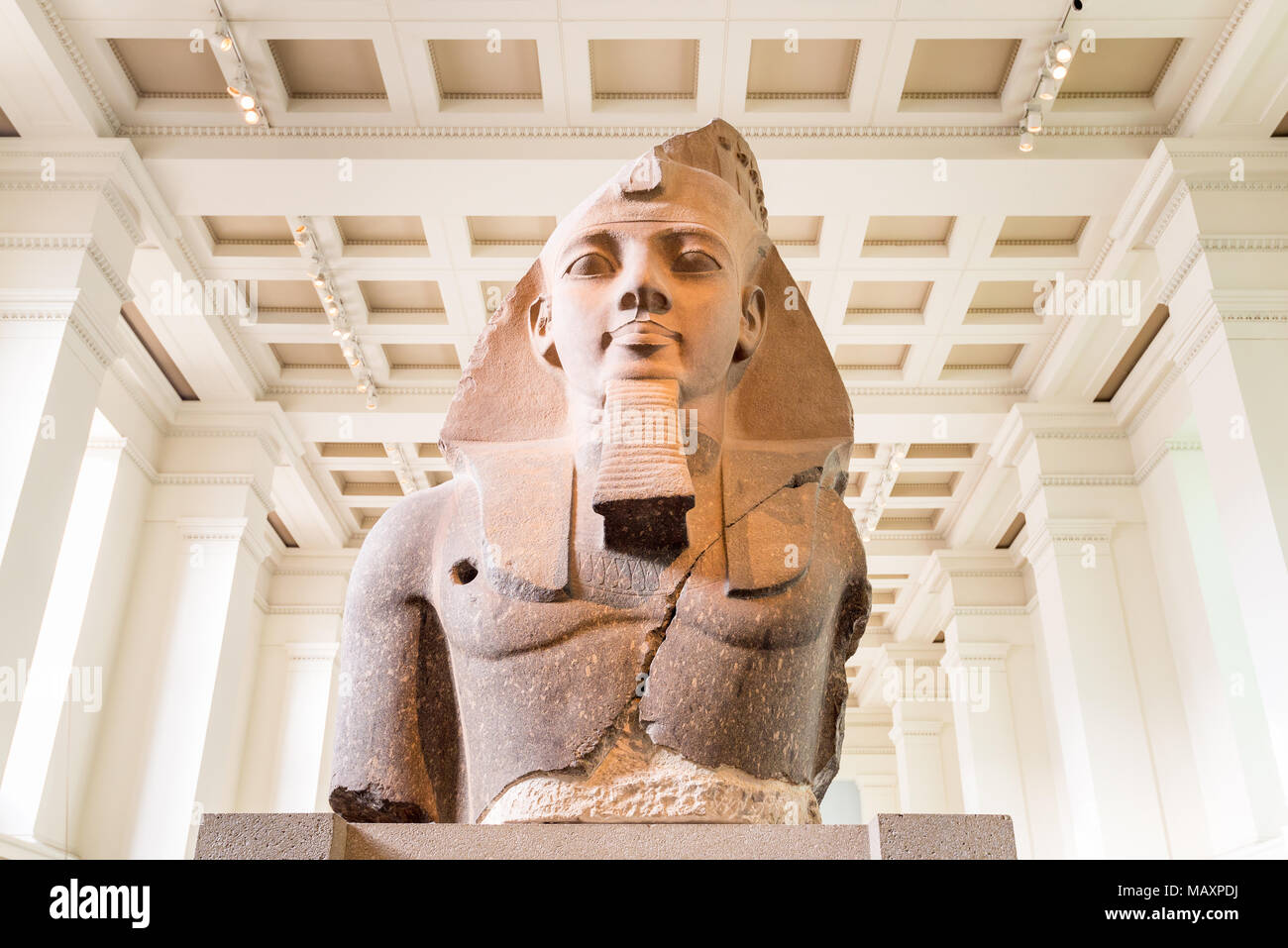 Re Ramesse II al British Museum di Londra, Regno Unito Foto Stock