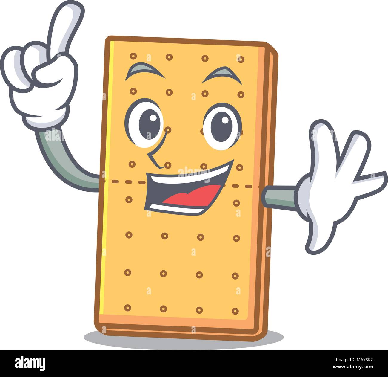 Dito graham cookies mascotte cartoon Illustrazione Vettoriale