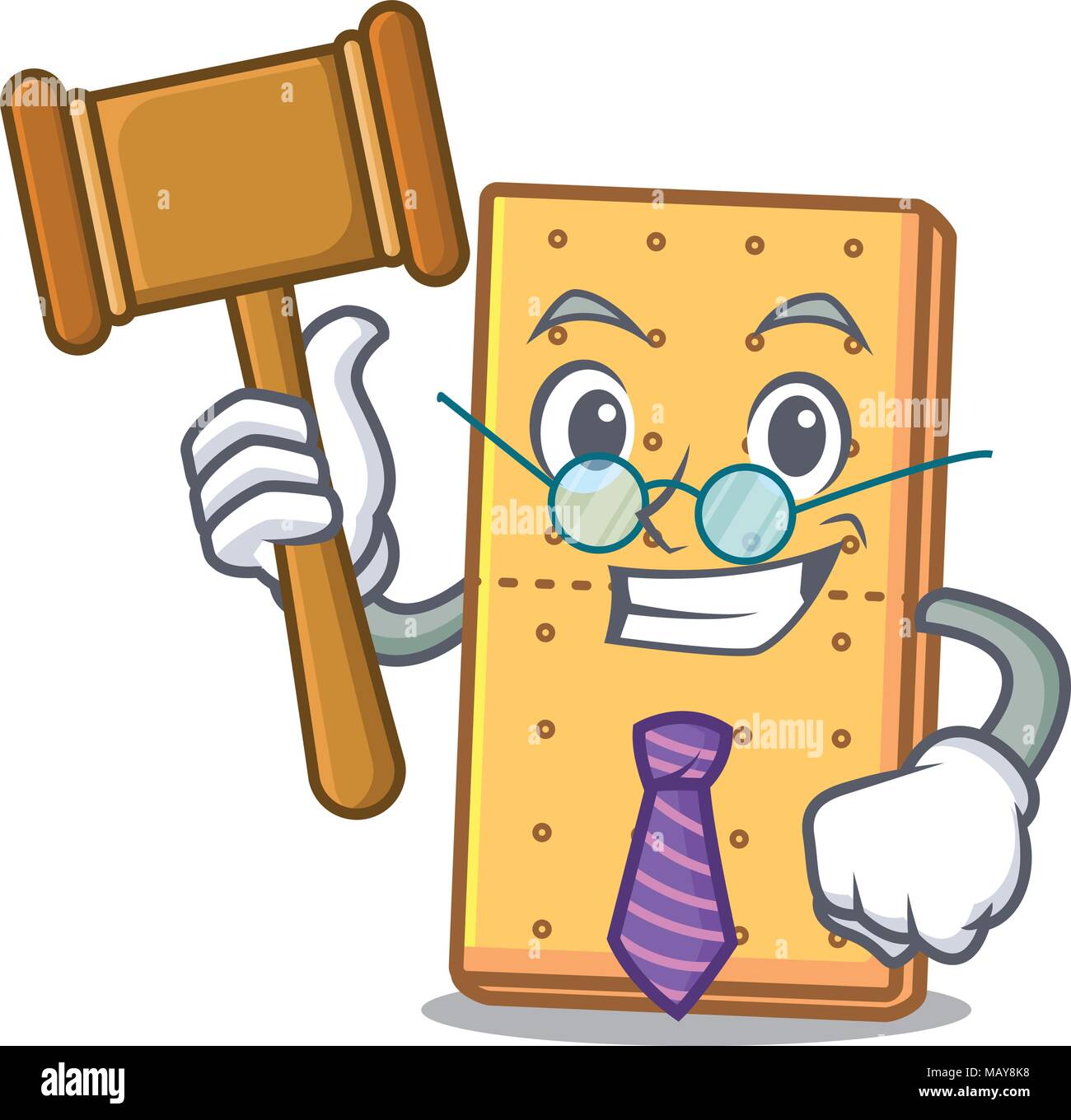 Giudice graham cookies mascotte cartoon Illustrazione Vettoriale