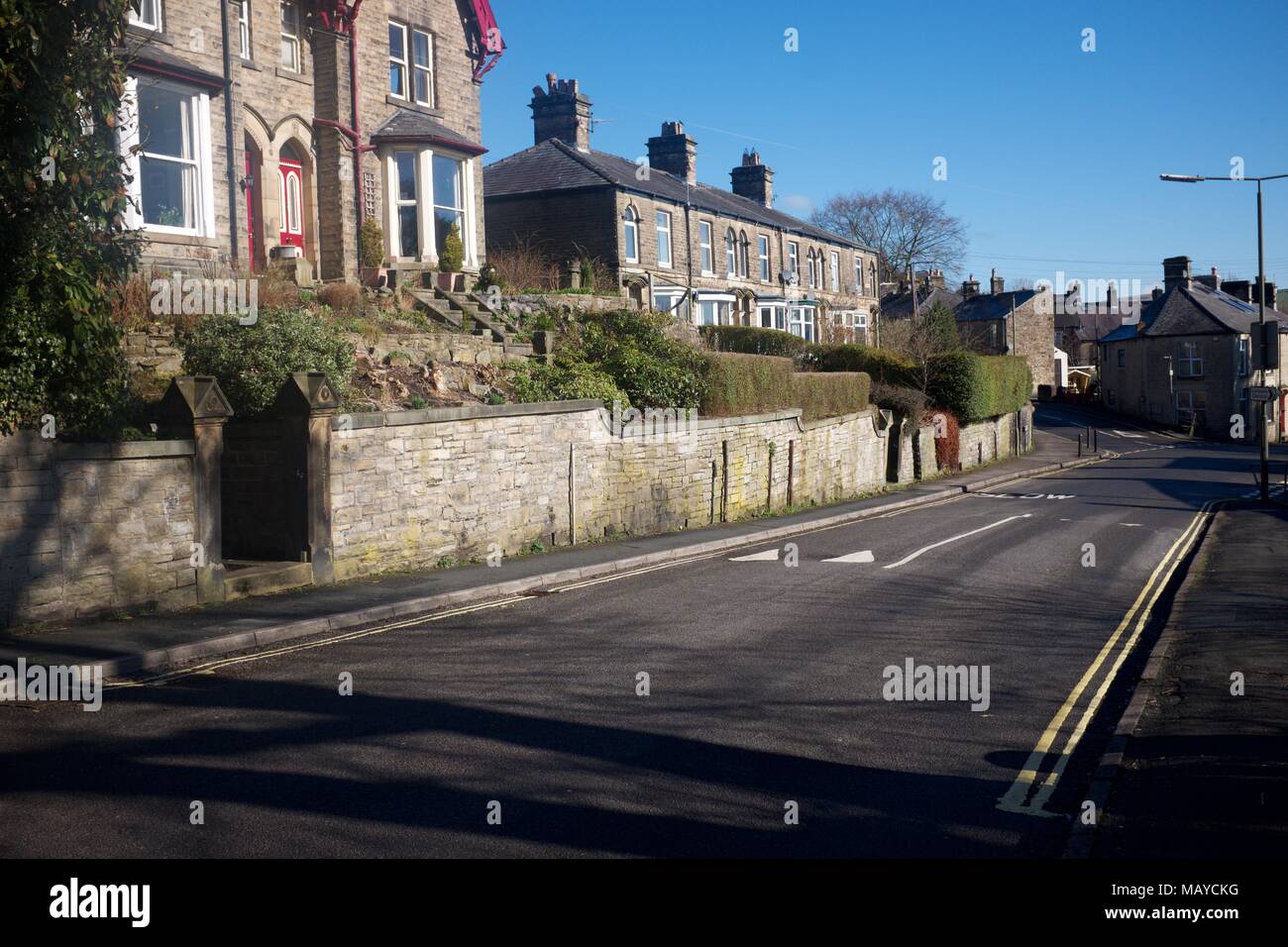 Case in New Mills, Derbyshire Foto Stock