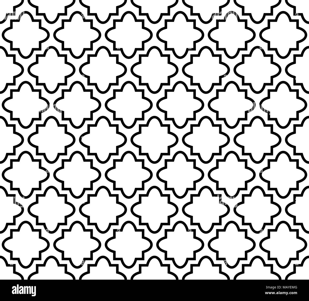 Seamless pattern in stile islamico, vettore ornamento geometrico texture di sfondo o Illustrazione Vettoriale