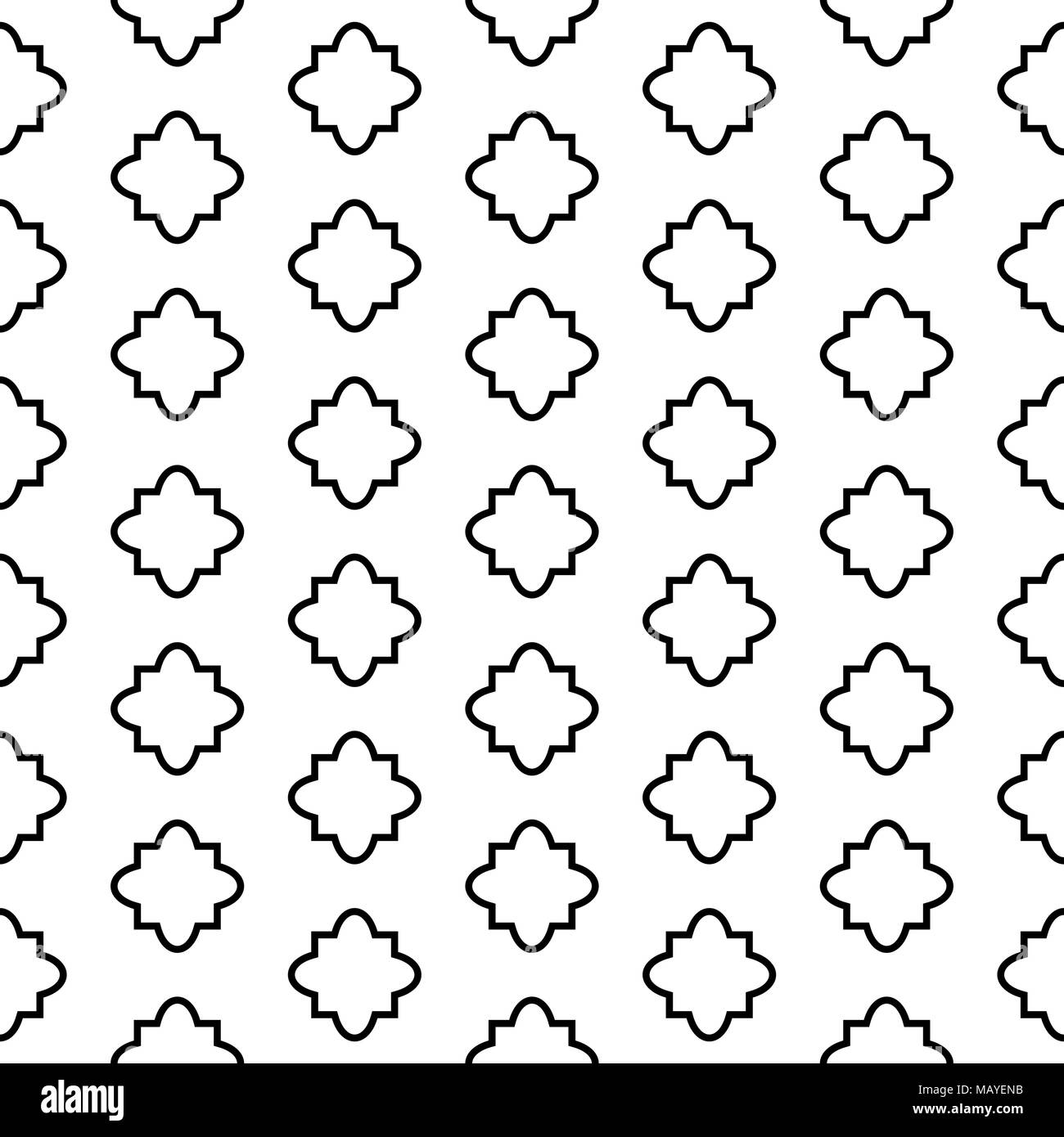 Seamless pattern in stile islamico, vettore ornamento geometrico texture di sfondo o Illustrazione Vettoriale