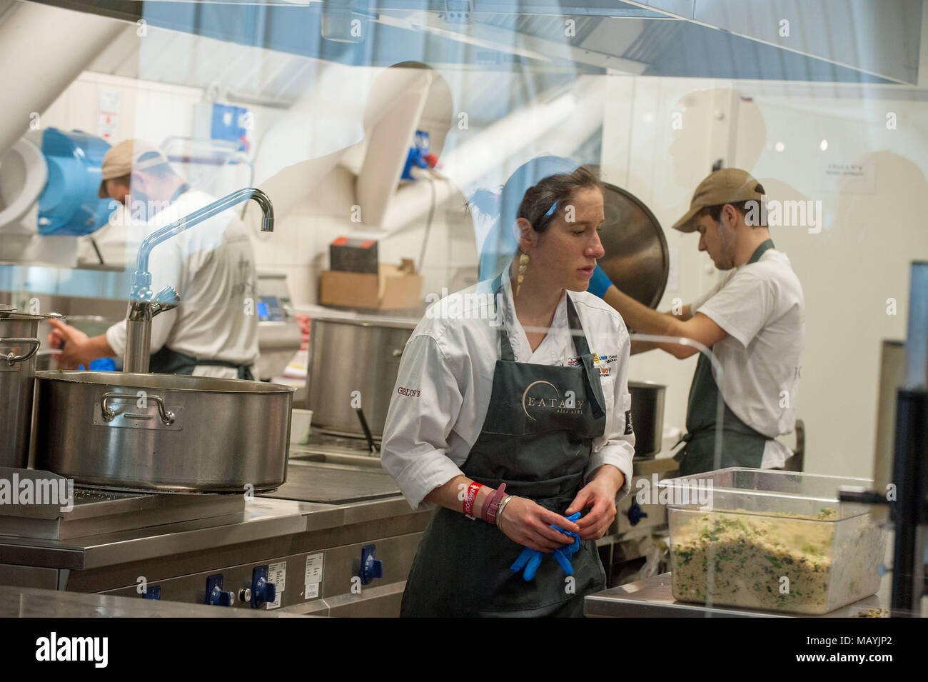 Roma. Eataly, cucina. L'Italia. Foto Stock