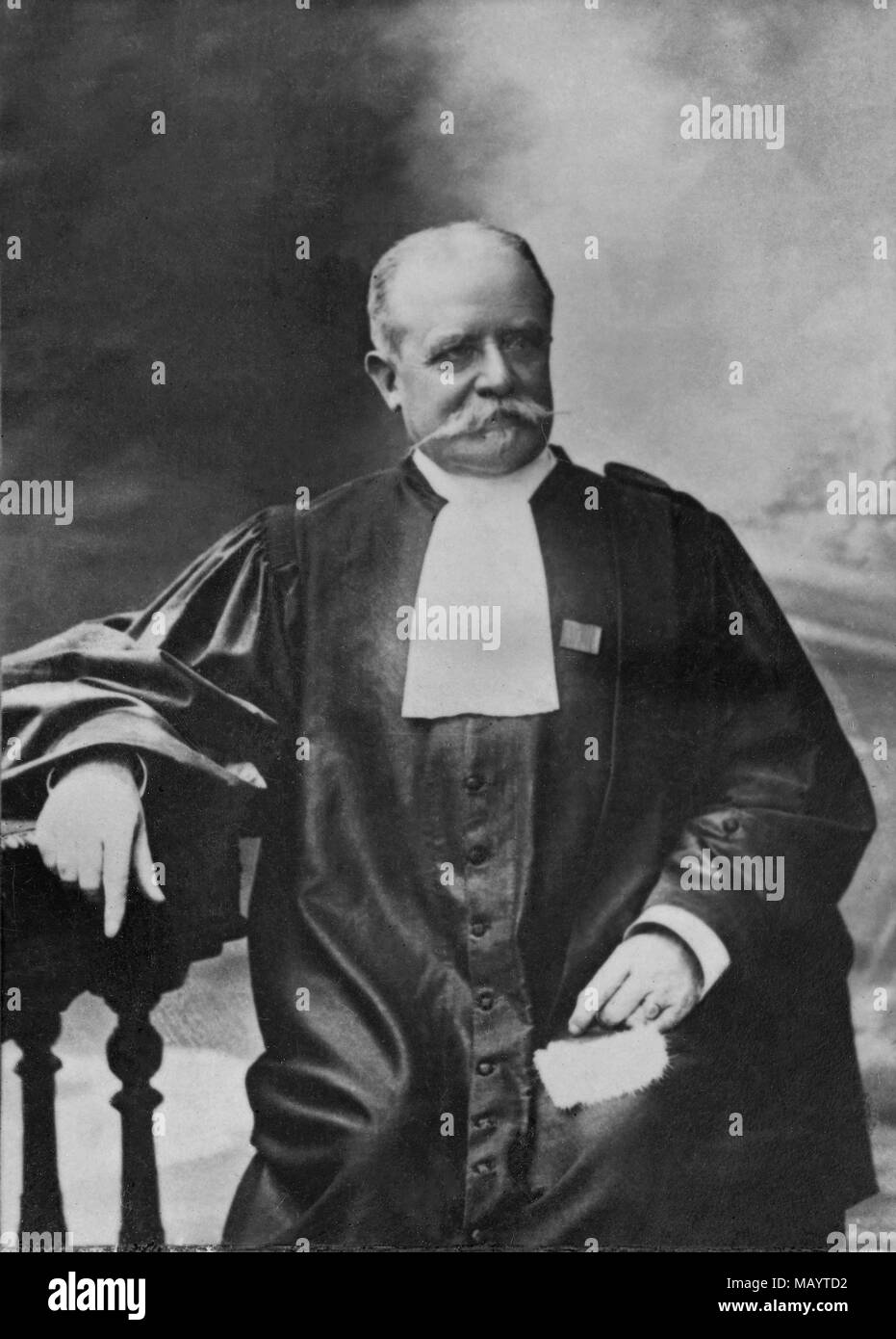 Ritratto dell'avvocato Albert Charles Louis Danet ( 1846 - 1909 ) - Fotografia di Anonyme Foto Stock