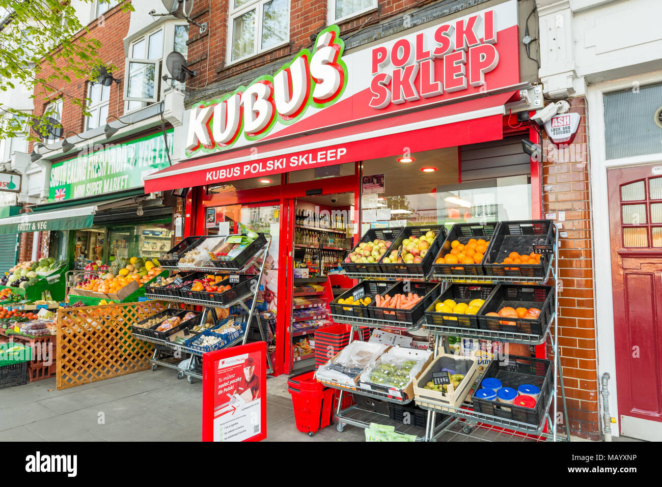 Negozio polacco in Ealing, London, Regno Unito Foto Stock