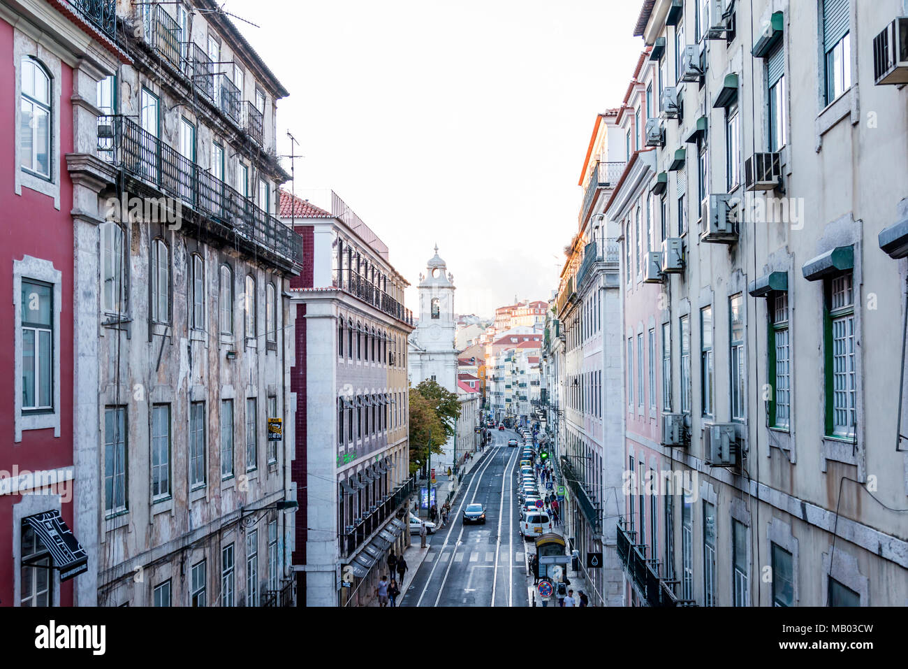 Il paesaggio di Lisbona. Foto Stock