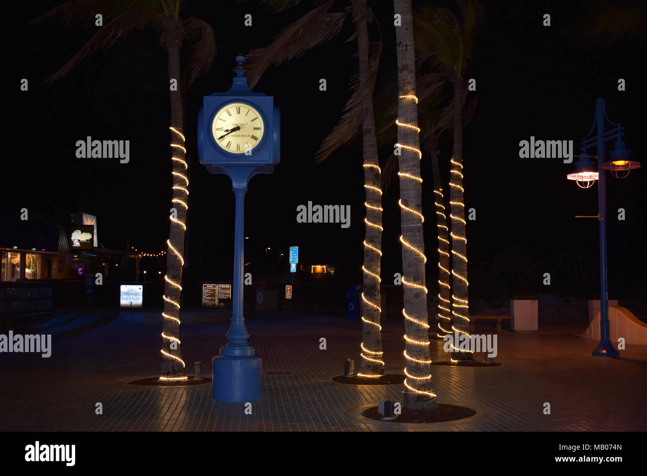 Times Square Fort Myers Beach Foto Stock