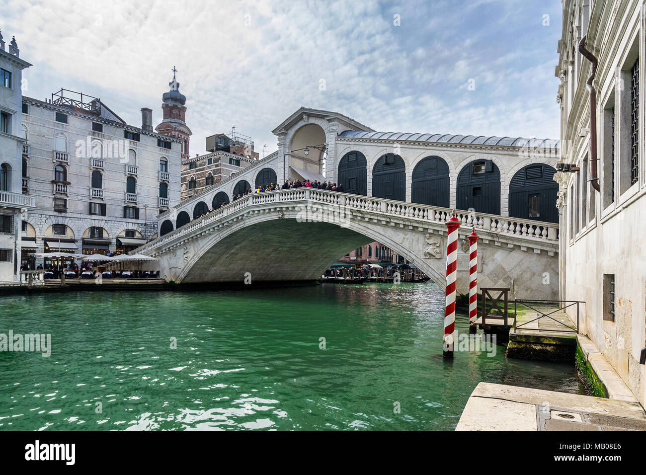 Rialto sul Canal Grande di Venezia Foto Stock