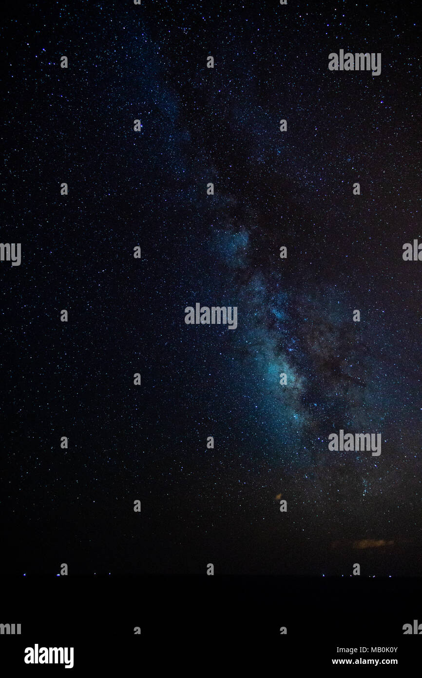 Spazio galassia Via Lattea stelle sull'isola di Madera Foto Stock