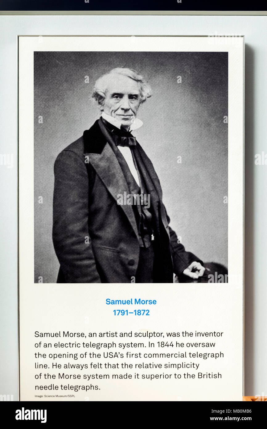 Ritratto di Samuel Morse 1791-1872 Foto Stock