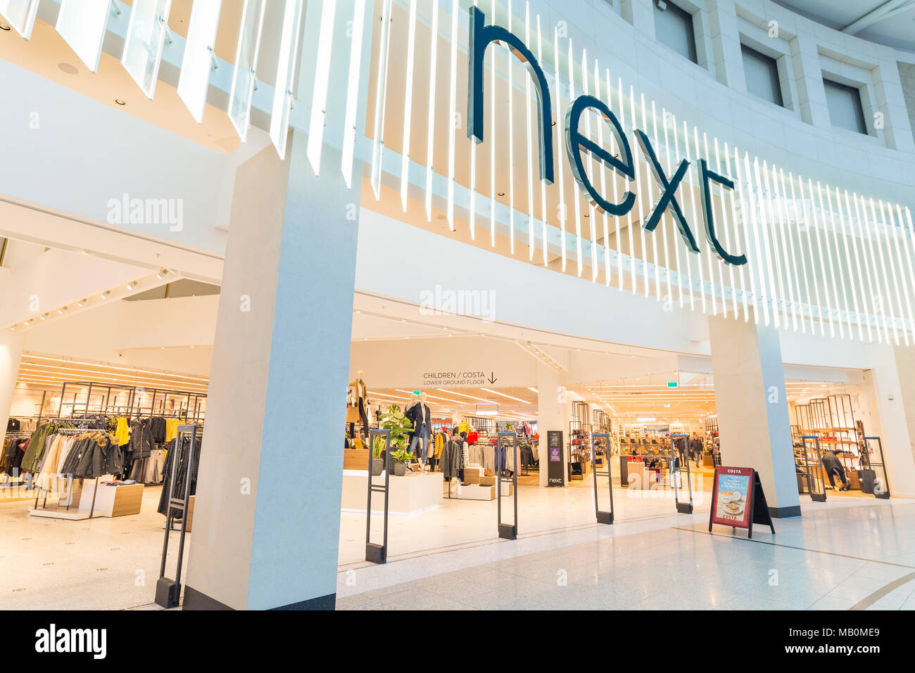 Prossimo negozio nel Manchester Arndale, REGNO UNITO Foto Stock