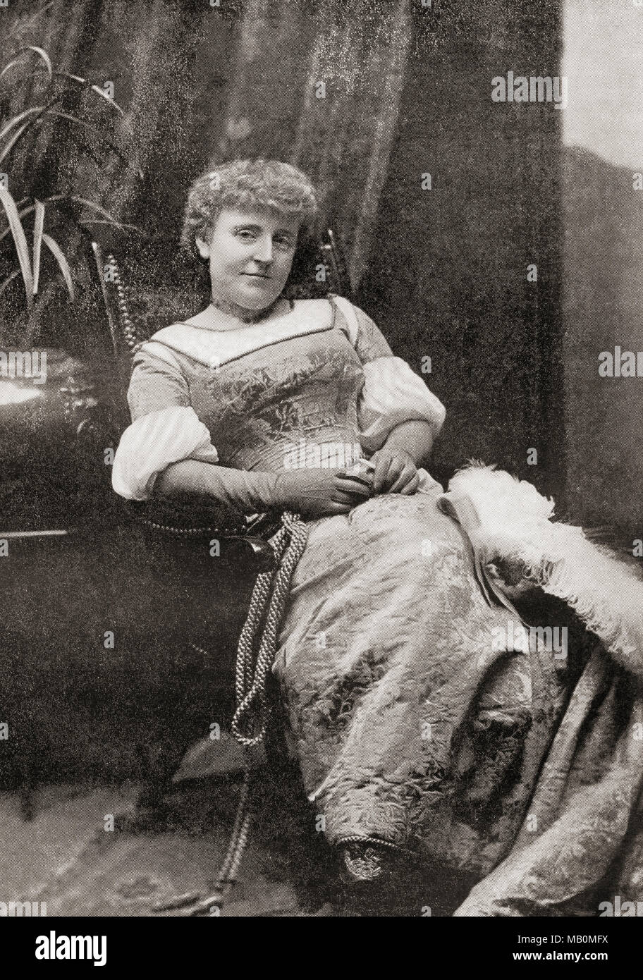 Frances Eliza Hodgson Burnett, 1849 - 1924. Il romanziere angloamericano e drammaturgo. Dalla libreria internazionale della famosa letteratura pubblicata c. 1900 Foto Stock