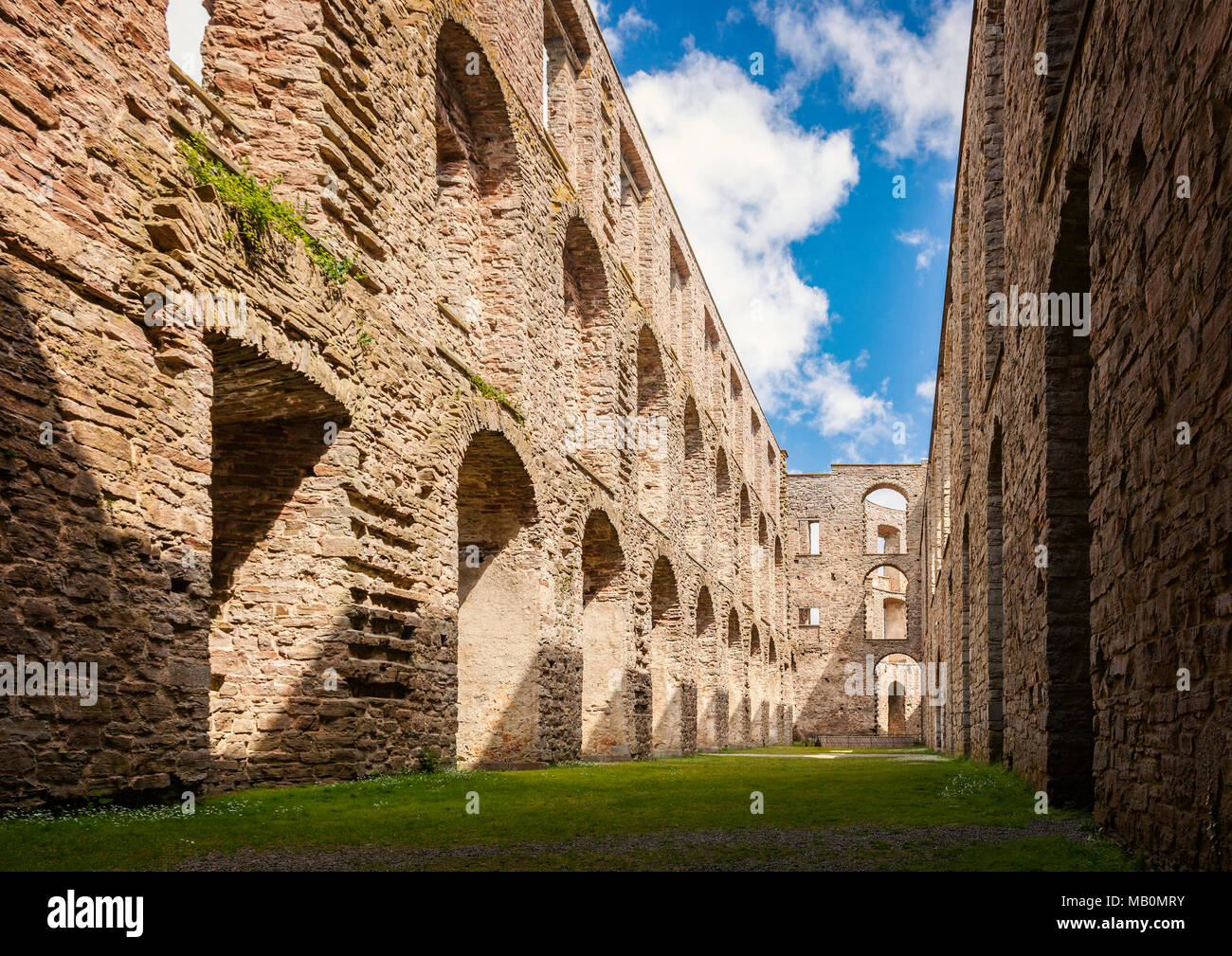 Resti di un edificio fortificato in Borgholm, Svezia. Foto Stock