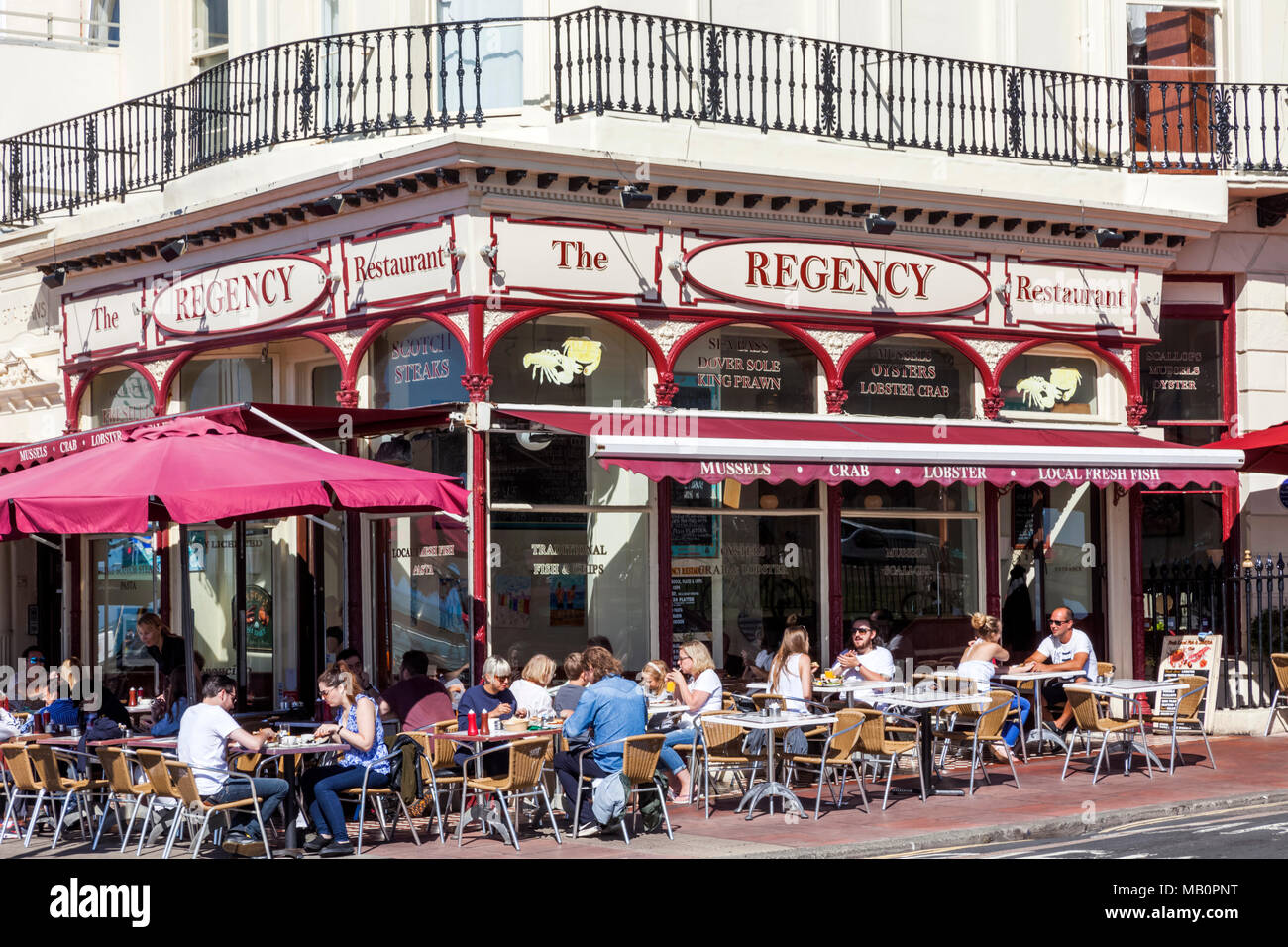 Inghilterra, East Sussex, Brighton Brighton Seafront, la Regency Ristorante Foto Stock