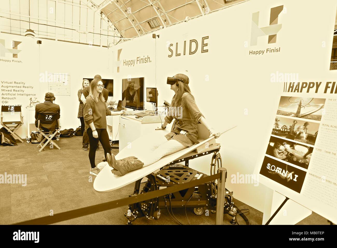 Futuro Tech ora Business Design Centre Foto Stock