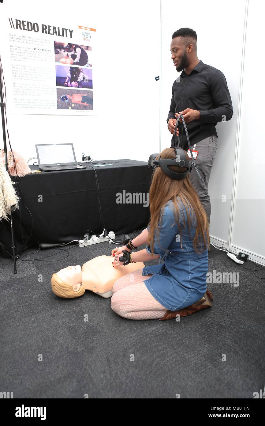 Futuro Tech ora Business Design Centre Foto Stock