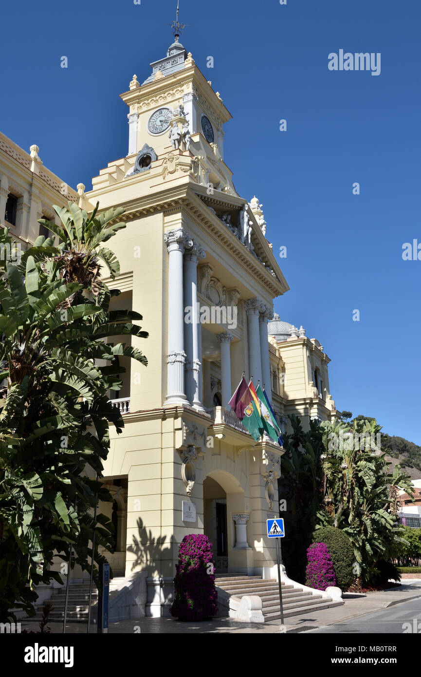 Town Hall, Malaga Spagna Foto Stock