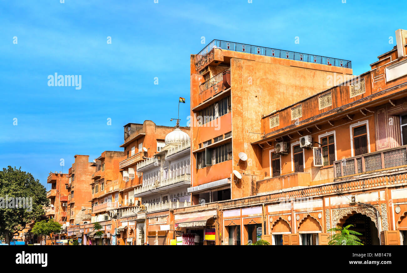 Edifici a Jaipur Città Rosa. India Foto Stock