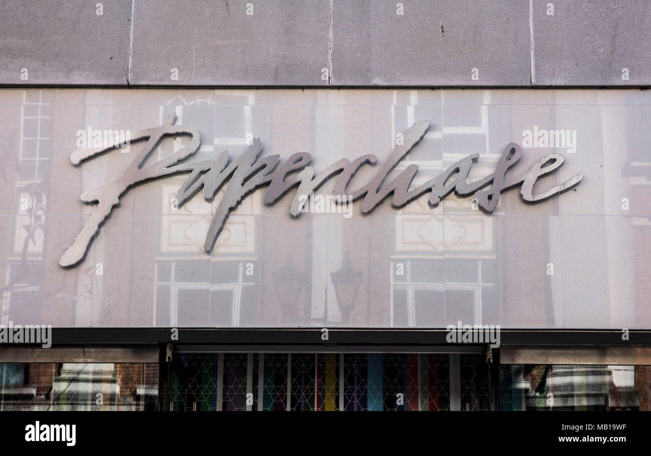 Negozio Paperchase anteriore, Lincoln, Lincolnshire, Regno Unito - 5 Aprile 2018 Foto Stock