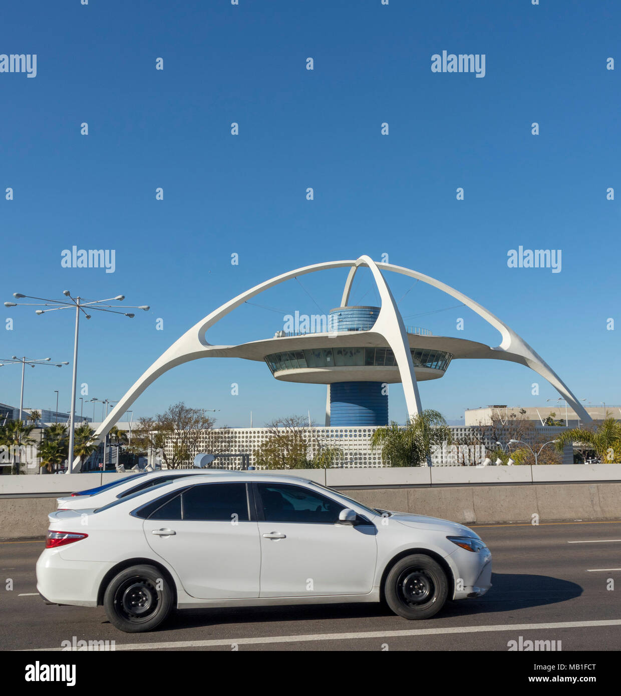 Il tema edificio, LAX, aeroporto di Los Angeles, California, Stati Uniti d'America Foto Stock