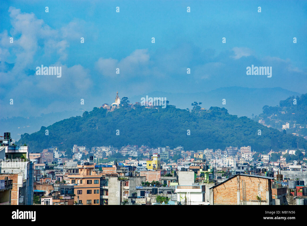 Monkey Temple - Swayambhunath - Kathmandu, Nepal. Foto Stock