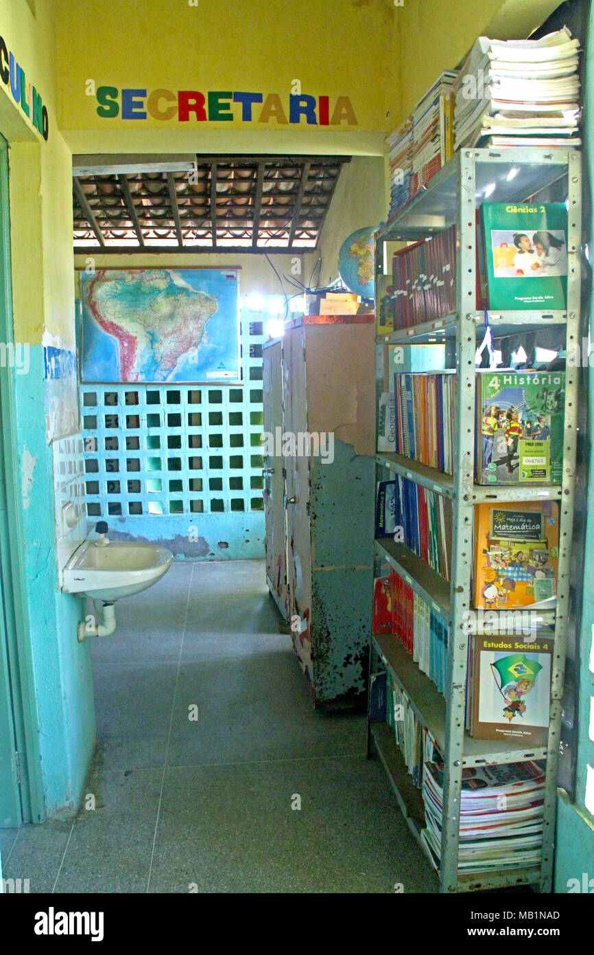 Scuola pubblica, Distrito Rua Nova, Belém, Paraiba, Brasile Foto Stock