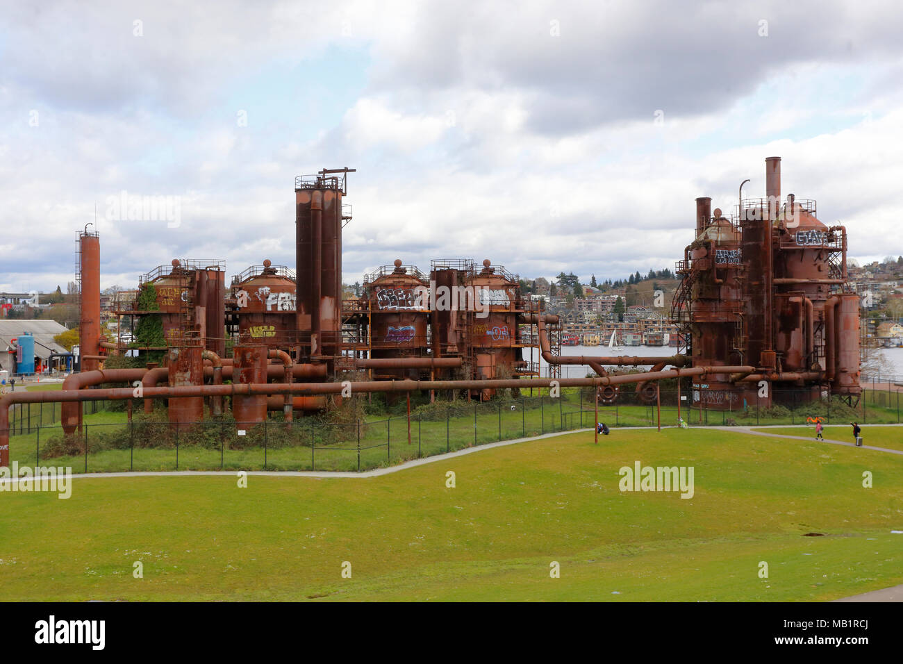 Lavori Gas Park a Seattle, Washington Foto Stock