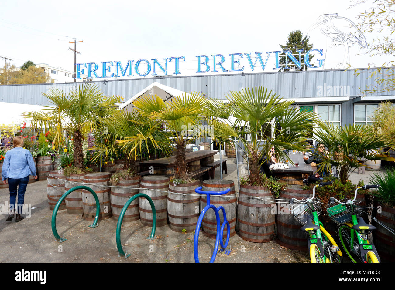 Fremont Brewing, 1050 N 34th St, foto del negozio di Seattle di una fabbrica di birra nel quartiere di Fremont. stato di washington Foto Stock
