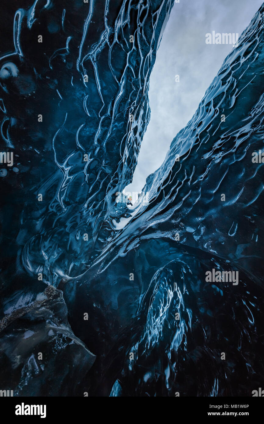 Grotta del ghiacciaio Foto Stock