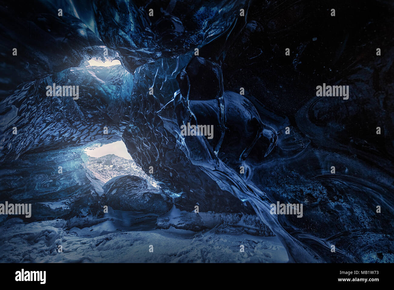Grotta del ghiacciaio Foto Stock