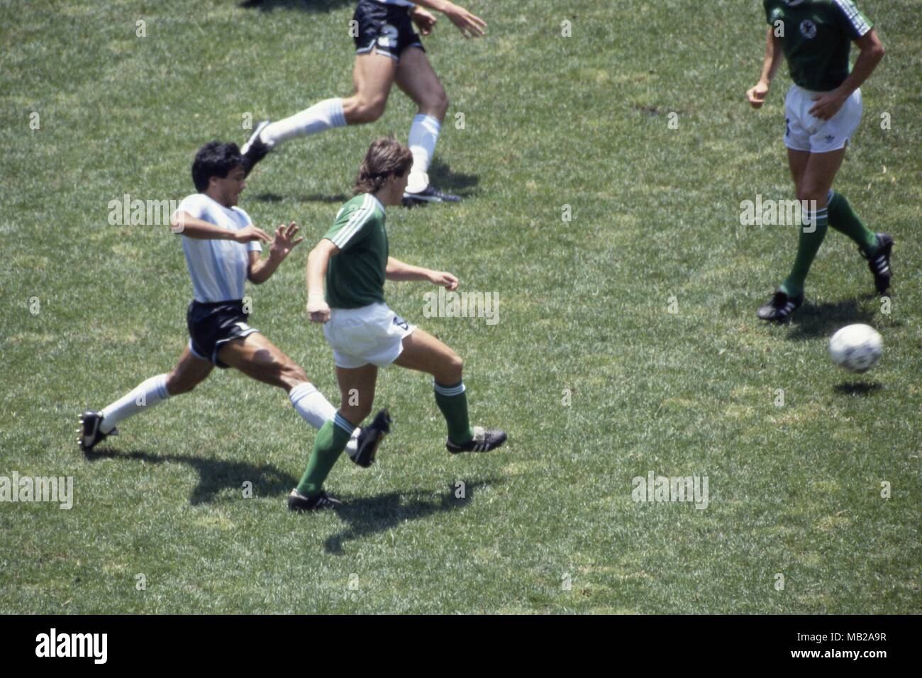 Coppa del Mondo FIFA - Messico 1986 29.6.1986, Estadio Azteca, Messico, D.F. Argentina finale v Germania Ovest. Foto Stock
