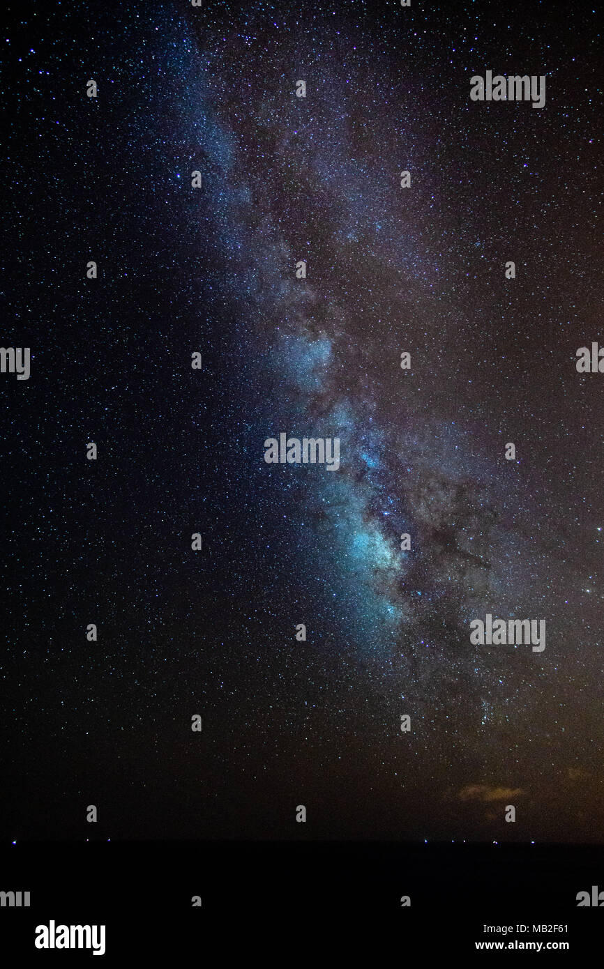 Spazio via lattea stelle universo di notte Foto Stock