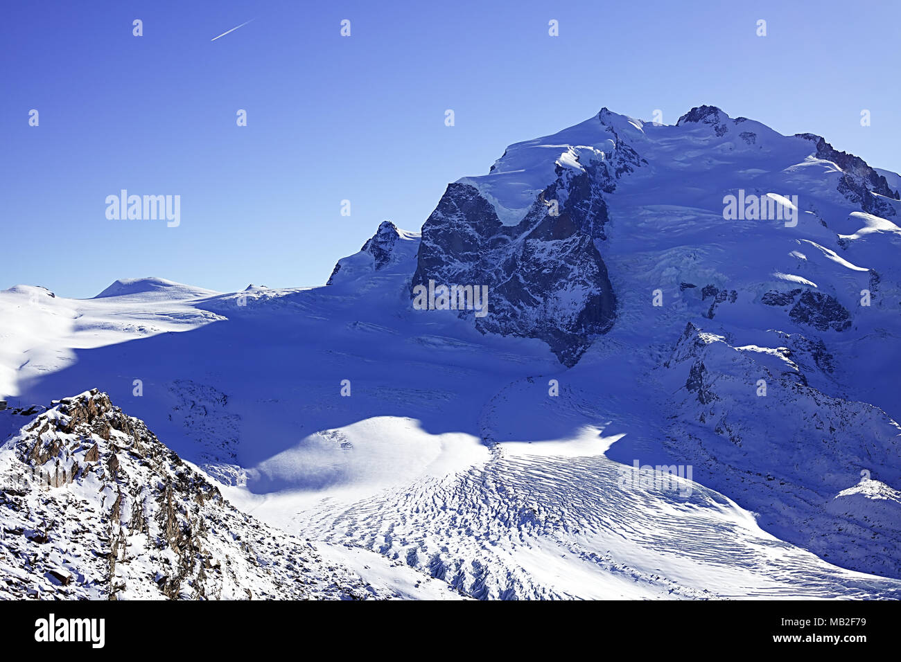 Ghiacciaio Zermatt la funivia Foto Stock