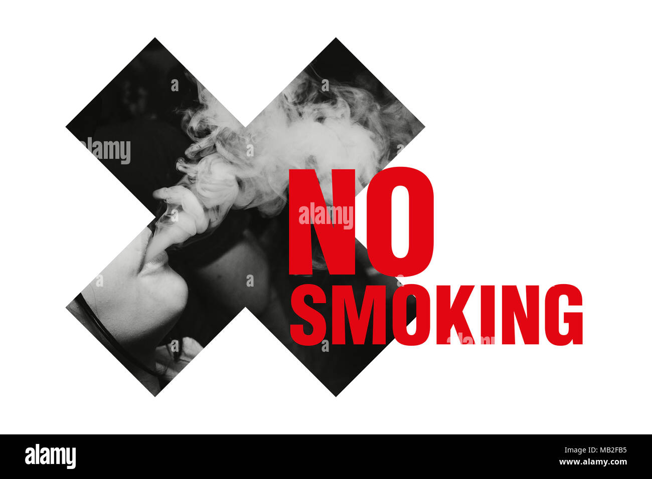 Non fumare - smettere di fumare - il fumo uccide l'arte concettuale Foto Stock