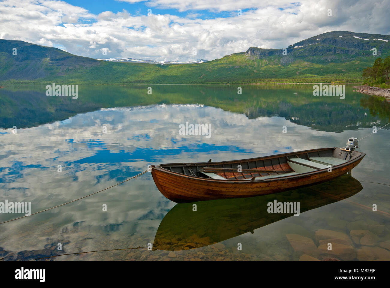 La Stora Sjofallet National Park, Norrbotten County, Svezia Foto Stock