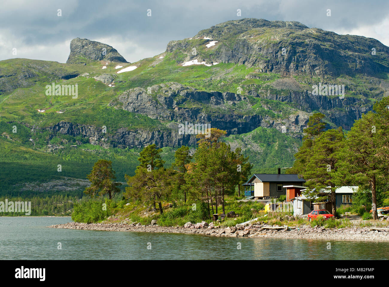 La Stora Sjofallet National Park, Norrbotten County, Svezia Foto Stock