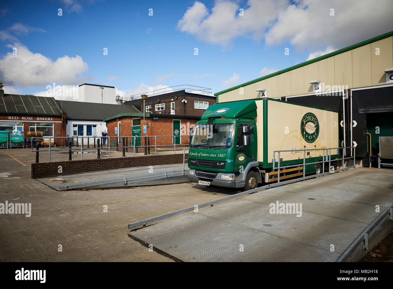 A conduzione familiare panificatori factory Roberts Bakery Rudheath, Northwich nel Cheshire Foto Stock