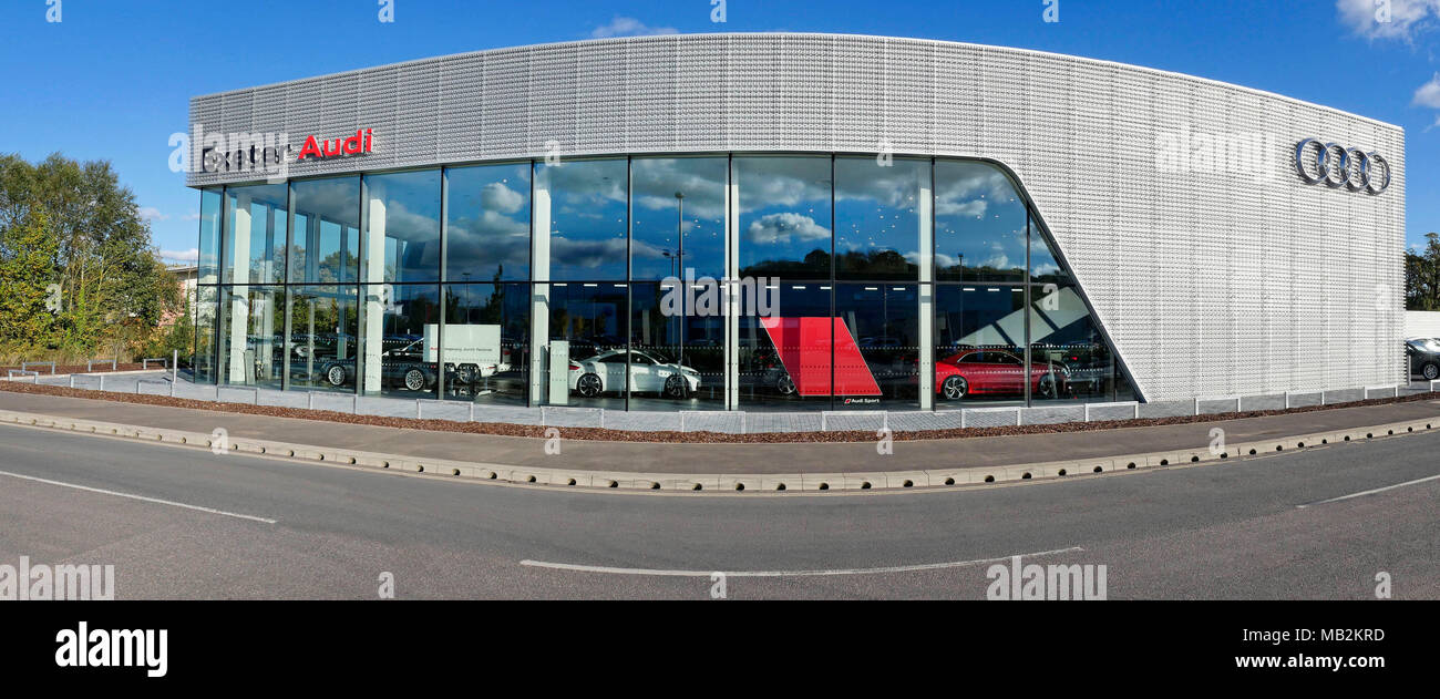 Concessionaria Audi in Exeter Regno Unito Foto Stock