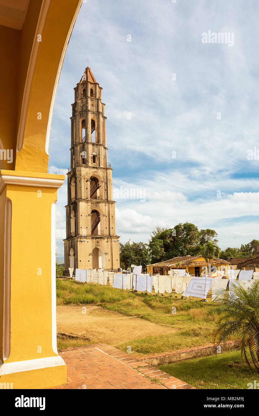 Torre di sorveglianza degli schiavi di Manaca Iznaca fabbrica di zucchero Foto Stock