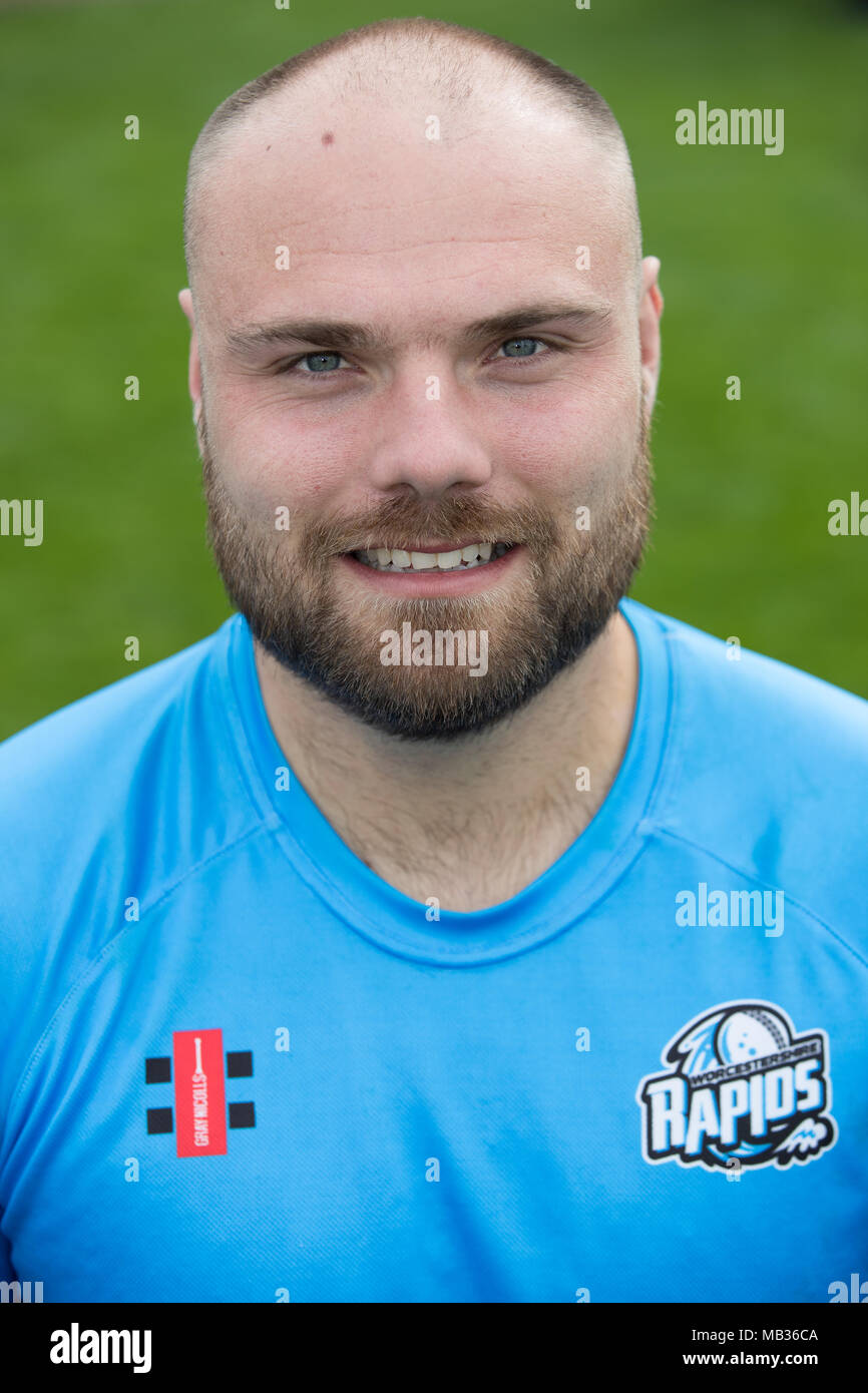 Joe Leach del Worcestershire in Royal London un giorno kit coppa durante il media day a Blackfinch New Road, Worcester. Stampa foto di associazione. Picture Data: venerdì 6 aprile 2018. Vedere PA storia CRICKET Worcestershire. Foto di credito dovrebbe leggere: Aaron Chown/filo PA. Restrizioni: solo uso editoriale. Nessun uso commerciale senza il previo consenso scritto da parte della BCE. Immagine ancora utilizzare solo. Assenza di immagini in movimento per emulare broadcast. Non rimuovere od oscurare del logo dello sponsor. Foto Stock