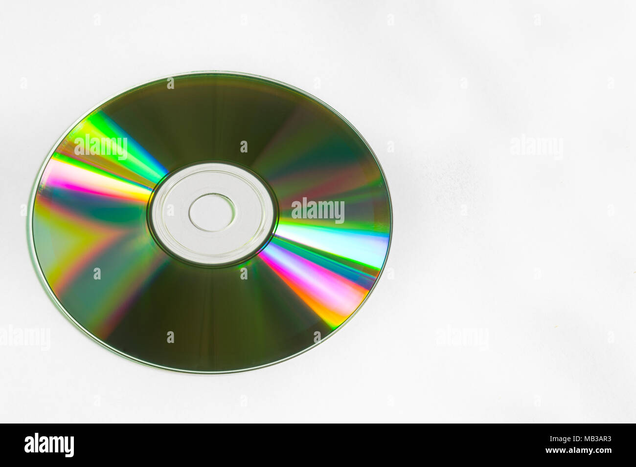 Un CD-Rom su sfondo bianco Foto Stock