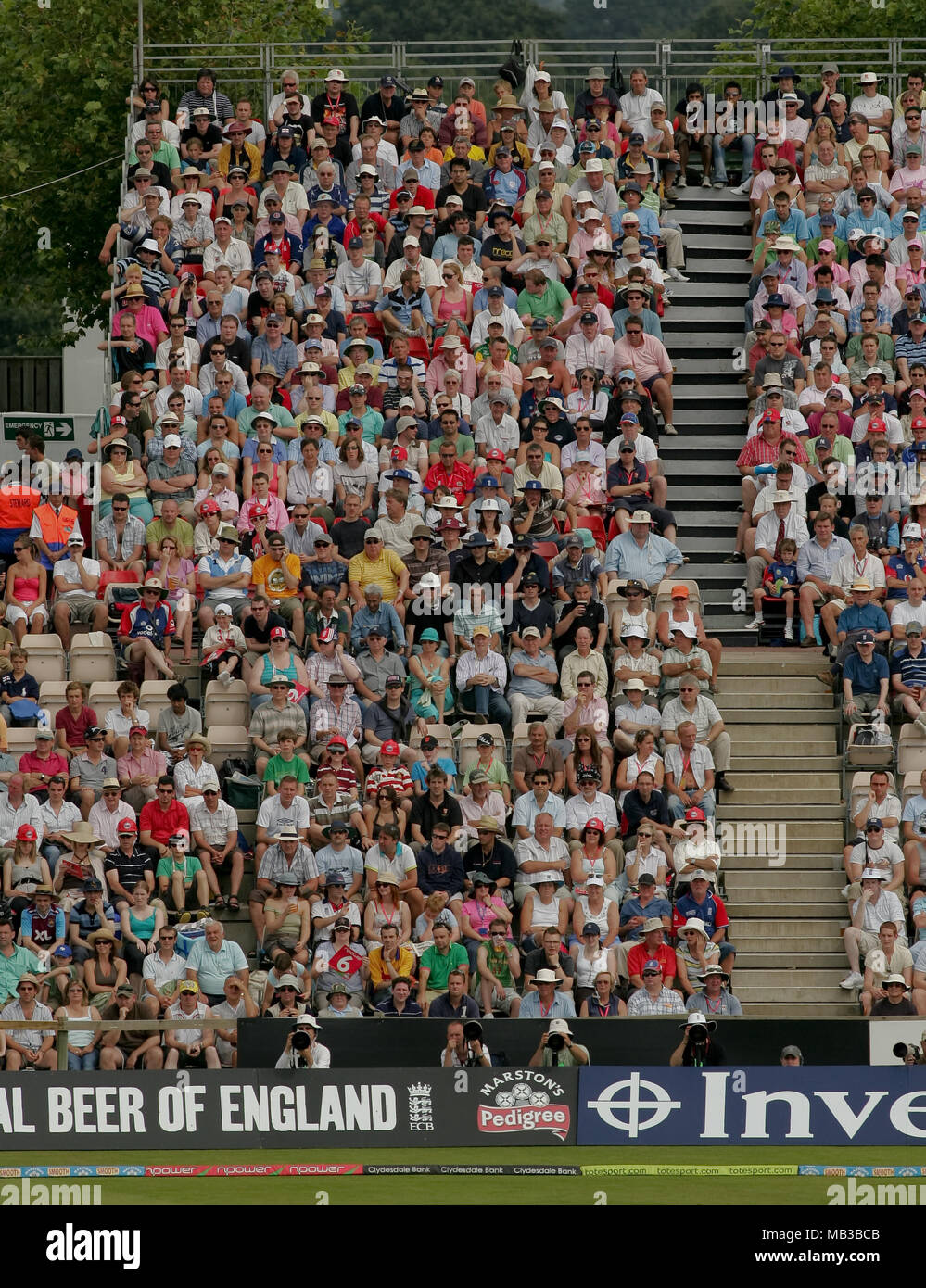 Blocchi di ventole a una ventina di20 partita di cricket adatto per utilizzare gli sfondi. Foto Stock