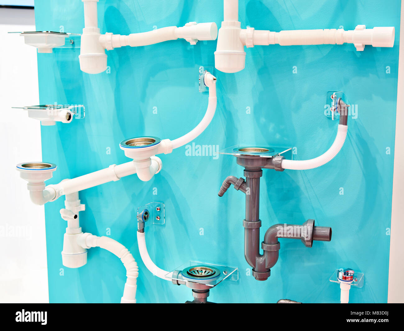 Trappola per home plumbing nel negozio Foto Stock