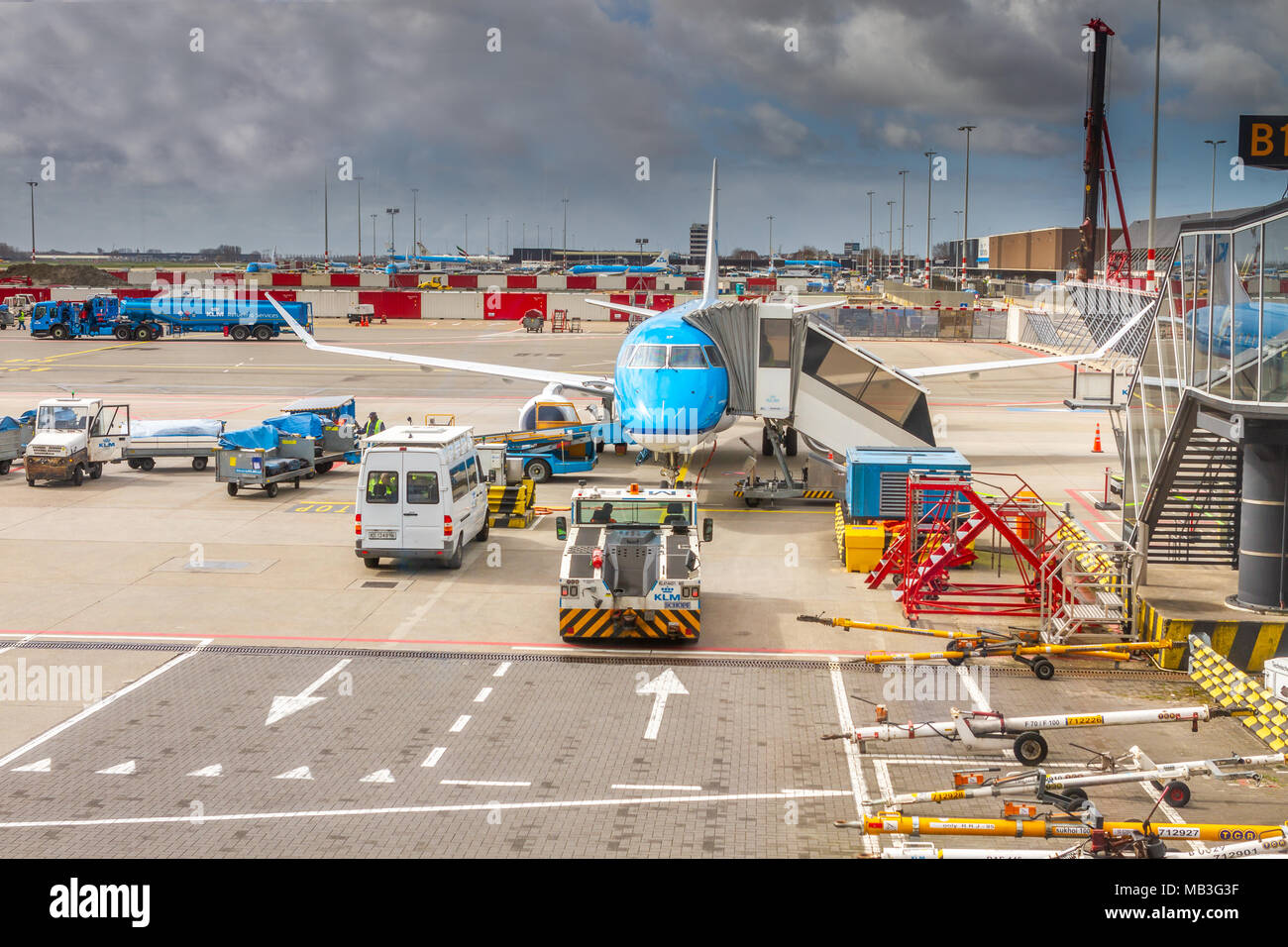 L'aeroporto Schiphol di Amsterdam Foto Stock