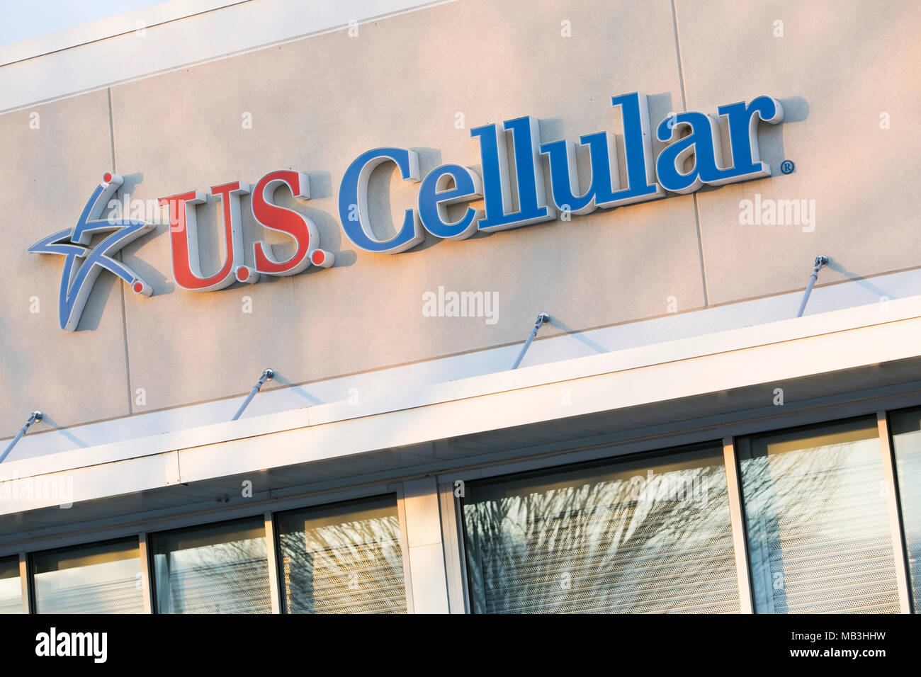 Un U.S. Logo cellulare visto in un negozio al dettaglio anteriore in Hagerstown, Maryland il 5 aprile 2018. Foto Stock